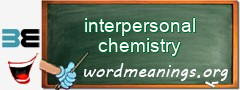 WordMeaning blackboard for interpersonal chemistry